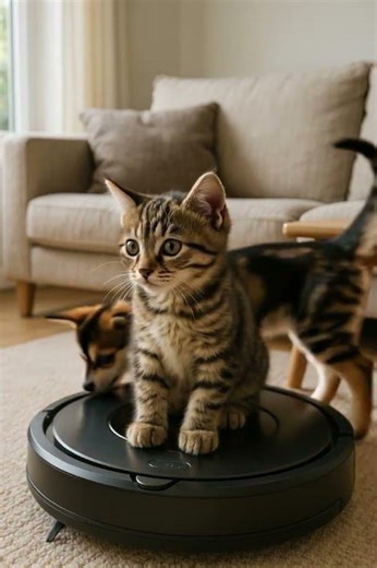 Kooky Kitten's Robo Ride #kitten #funnyanimals #cutepets #catstagram