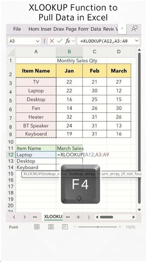 XLOOKUP Function to Pull Data in Excel