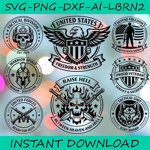 US Military Logo SVG Bundle, Laser Cut File - Etsy