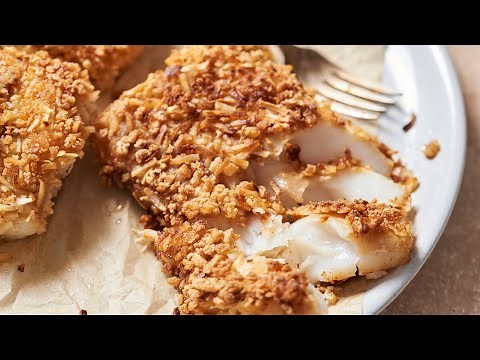 Coconut-Crusted Cod Filets Recipe