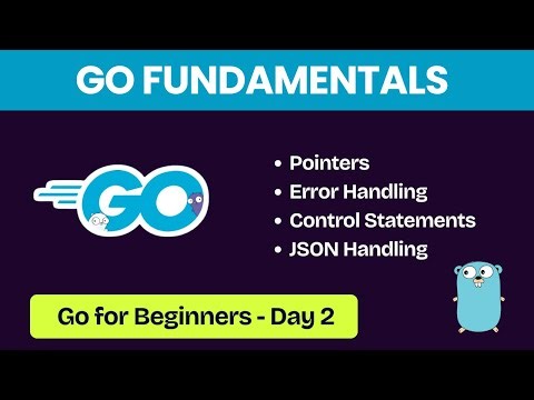 Go Programming Fundamentals - Pointers | JSON Handling Marshal | UnMarshal | Control statements
