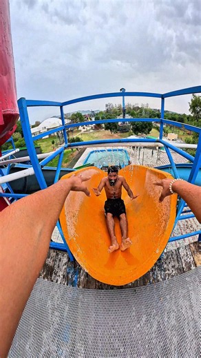 bella ciao water park lovely mountain sliding POV 😍 #waterpark #waterslide #park