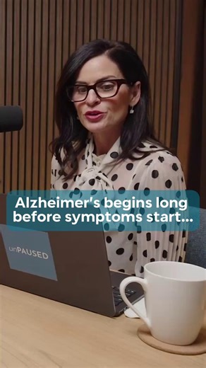 On this week’s episode of unPAUSED, I’m joined by Louisa Nicola, a neurophysiologist and Alzheimer’s expert, to talk about something most people don’t realize: this disease doesn’t suddenly appear at 70. The changes can begin quietly in your 30s and 40s. As part of natural brain aging, brain volume can decline. Without supportive habits, we may also see more white matter changes over time. We talk about the everyday factors that help protect brain health, and the proactive steps you can take now