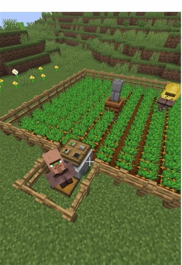 Minecraft AFK Crop Farm 🥕#minecraft #minecraftmemes #explore #gaming