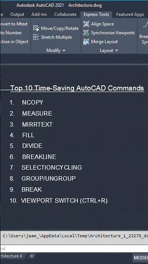 Top AutoCAD Commands That Make Your Workflows Easier!