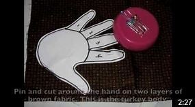 How to Sew a Hand Print Turkey for Thanksgiving