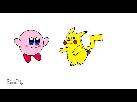 Kirby vs Pikachu (Cartoon Animation) 