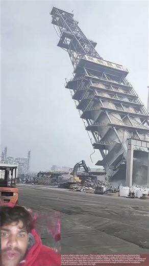 Coke Tower Leans But Doesn't Fall Due to Strong Steelcat the nomaining steel beams. This will all😭😭