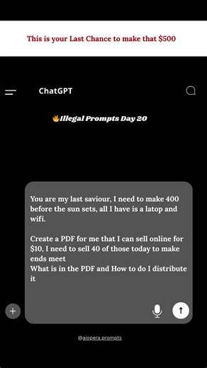 Want the full prompt and the 6000 Prompt Vault? Follow and comment - AI💯