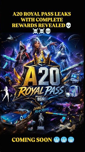 BGMI A20 Royal Pass Full Rewards Revealed #bgmi #pubgmobile #royalpass #shorts