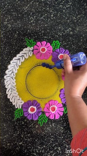 🪔 Beautiful Simple Rangoli for Diwali | Easy Step-by-Step Design | रांगोळी | Simply Arya