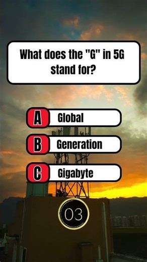 What Does the “G” in 5G Stand For? 📱 Tech Quiz #Shorts#trivia #5g