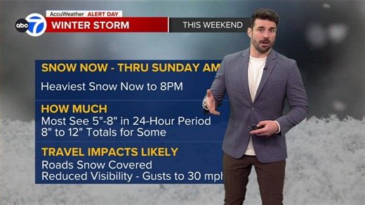 3 PM UPDATE: A Winter Storm Warning is in effect in the Chicago area until Sunday morning. A snowstorm is expected to bring up to 8 inches or more in some areas. | ABC 7 Chicago