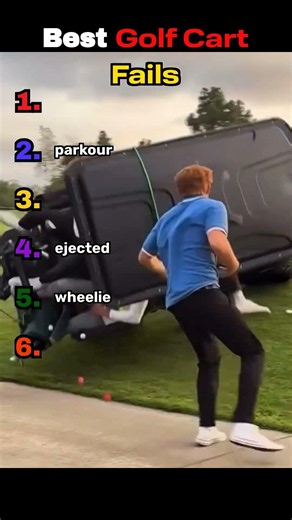 ⛳😂 Best Golf Cart Fails! 😂⛳ #funny #viral #golf #golfcart