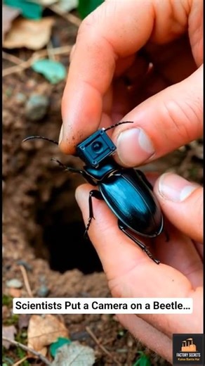 Scientist👨‍🔬 Put a Camera on a Beetle… This Is What It Found #whirligigbeetles #asmr #shorts