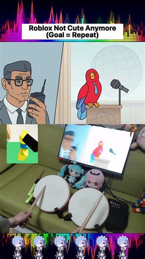 Roblox Not Cute Anymore - Bits & Bops with Drums 🥁 #roblox #viral #trend #rhythm #notcuteanymore