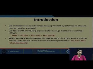 Lecture 32 : IMPROVING CACHE PERFORMANCE