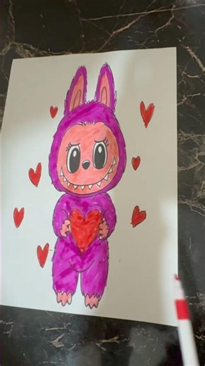 Painting process of Labubu 🎨Giving this toy a new look ✨ #labubu #labubutoy #labubupainting #art