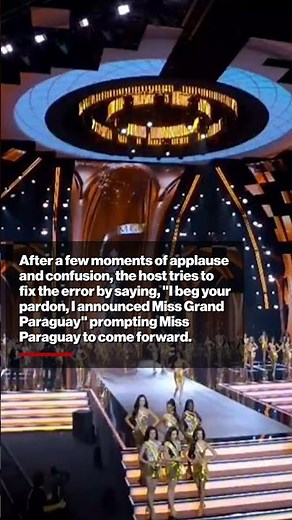 Miss Panama’s Awkward Moment After Hearing Wrong Country Name Announced #shorts