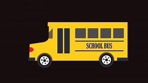Download School bus pick up students from school on Alpha Channel. Cartoon School Bus travelling goes to school. kids School Bus Back to School on Transparent BG. cute bus car on the road safe school excursion for free