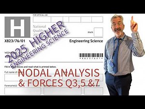 HESc Nodal Analysis & forces SQA 2025 Exam Q3,5 & 7.
