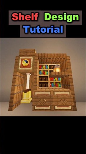 Minecraft Shelf Design Tutorial ✨ #minecraft #minecraftbuilds #minecrafttutorial #minecraftshorts
