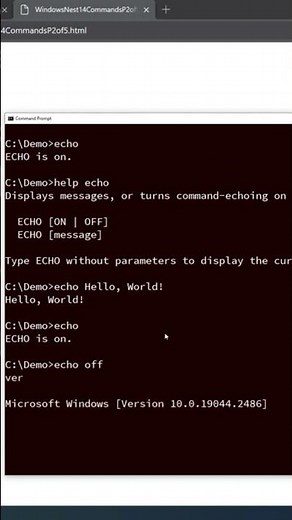 Windows: The ‘ECHO’ command is very simple to learn it in a batch script, watch the full video