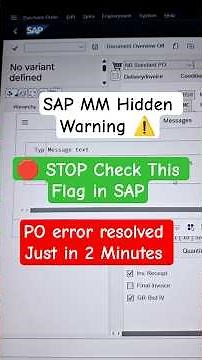 SAP Trick: What the Material Deletion Flag REALLY Does in Purchase Orders! 😱🔥PO Error Solved! #sapi