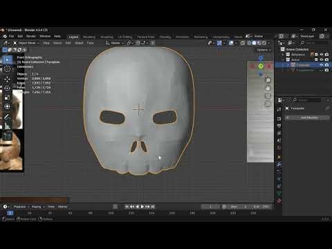 Blender Deaths Helmet modeling