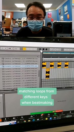 How to match #loops and #samples from different keys while you're #beatmaking in #abletonlive ! taken from my recent lesson at NUS Electronic Music Lab #sampling #musicproductionlessons #nationaluniversityofsingapore