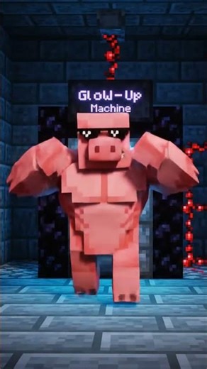 Minecraft Pig Glowup Funny #minecraft #minecraftanimation #animation #memes
