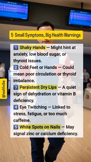 13K views · 31 reactions | 5 Small Symptoms, Big Health Warnings... Small signs, big messages. Don’t ignore what your body is telling you! #BodySignals #HealthAwareness #ListenToYourBody #WellnessTips #TinyCluesBigMeaning #HealthyLiving #MindYourHealth #StayAware | HealthVibe Daily | Facebook