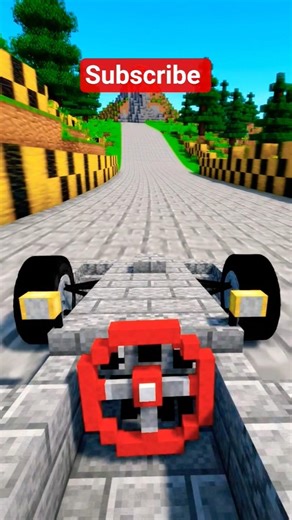 Minecraft race car driving test #minecraft