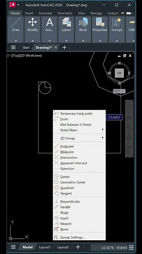 AutoCAD 2D Mechanical Drawing Practice |Step by Step AutoCAD Tutorial #shorts #autocad #autocadtips