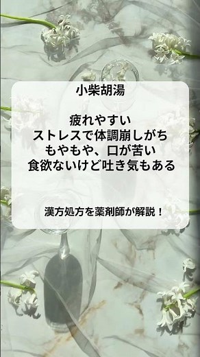 【薬剤師が解説】小柴胡湯って知ってる？