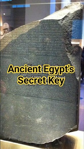 The Rosetta Stone: How a Rock Unlocked Ancient Egypt! 🗝️ #history #ancientegypt
