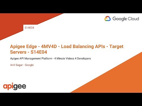 Apigee Edge - 4MV4D - Load Balancing APIs - Target Servers - S14E04