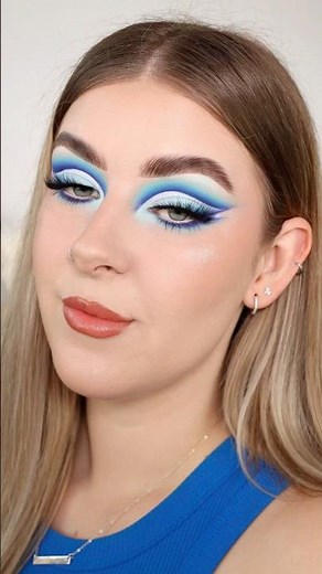Cerulean Blends Cut Crease Eyeshadow Tutorial 💙🩵✨