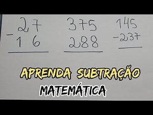 Matemática APRENDA SUBTRAÇÃO