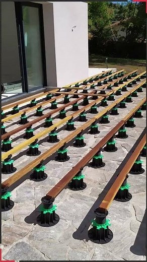 Terrasse en bois sur plots JOUPLAST