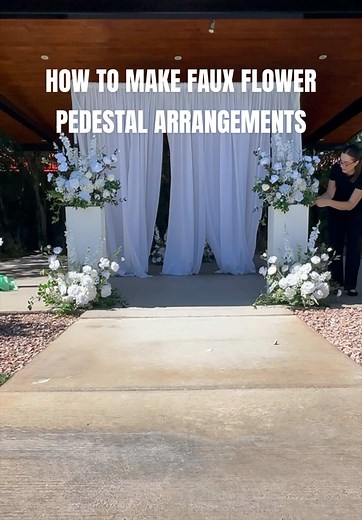 Faux Flower Pedestal Arrangements for Weddings (DIY Recipe)