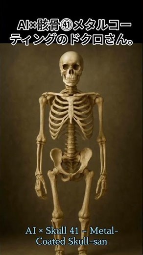 AI×骸骨㊶メタルコー ティングのドクロさん/AI × Skull 41 – Metal Coated Skull san