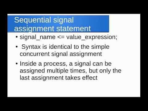VHDL Course: session 10 (Chapter 5: sequential statements, process and variables)