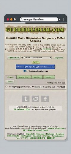 Guerrilla Mail: Goodbye to Spam! #temporaryemail #onlineprivacy #antispam