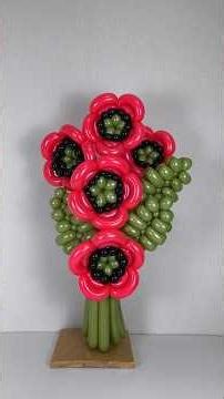 Balloon Poppy Flowers 🌺 Easy DIY Tutorial