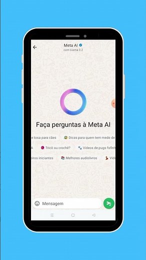 O que é esse círculo azul no whatsapp? Meta nova Inteligência artificial