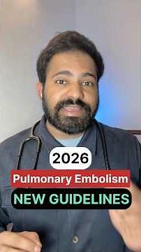 Acute pulmonary embolism 2026 Guidelines ACC/AHA ! Quick review ✨