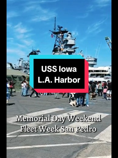 #tiktoklive #livehighlights What Memorial Day Weekend really feels like aboard a battleship 🇺🇸⚓️ Fleet Week in San Pedro hits differently during Memorial Day Weekend. Standing in front of the legendary USS Iowa, surrounded by history, gratitude, and stories of sacrifice, reminds us that freedom came at a cost. Today, we honor all veterans who served and remember the brave service members who gave everything for our country. ❤️🤍💙 Come explore the USS Iowa with us as we take a self-guided tour
