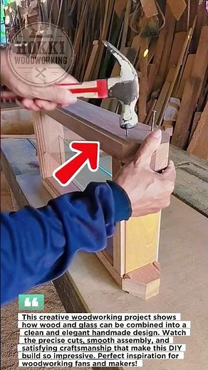 Smart Wooden Glass Frame Build | Amazing DIY Woodworking Technique #woodworking