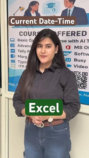 ✅ Current Date-Time in Excel #share #excelfullcourse #date #time #formula #exceltips #excel #share